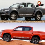 Car Accessories Customized Auto Sports DIY Vinyl Film Styling Decals Car Long Side Stripes Stickers for Mitsubishi L200 Triton